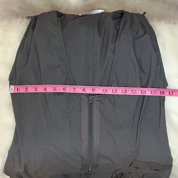 LAUREN VIDAL unique dress textural greys grays pockets ties art-wear M layer - Picture 6 of 12